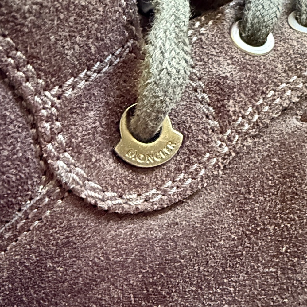 Moncler Dark Suede High-Top Sneakers - Picture 5 of 9